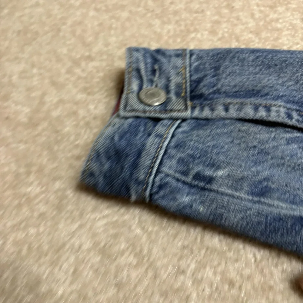 Gap Pendleton Kids Denim Jacket Youth Large 10-11 Blue Sherpa Collar Plaid Lined